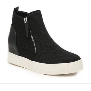 Steve Madden Black Wedge High-top Sneakers